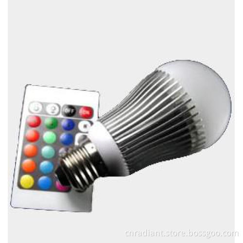 E27/B22 RGB LED bulbs,Remote control, 6W, color changing,UL FCC